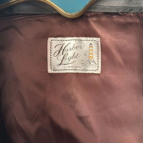 Vintage Harbor Light Mens Trench Coat with Wool Liner and Suede Collar - 52L - Picture 4 of 6